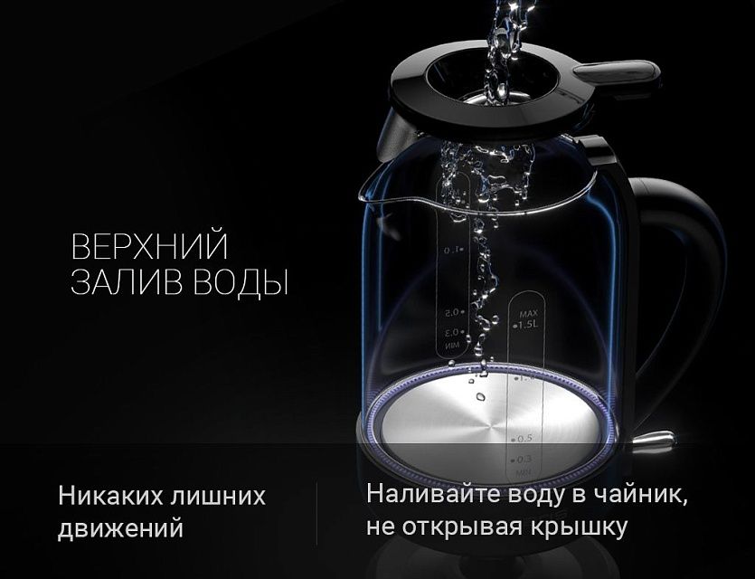 Чайник Polaris PWK 1759CGL цвет Черный1: характеристики, отзывы ...